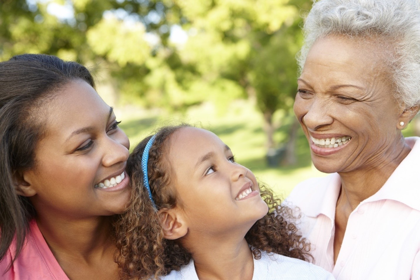 three women smiling