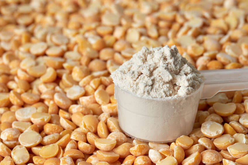 pea protein powder nuts scooper