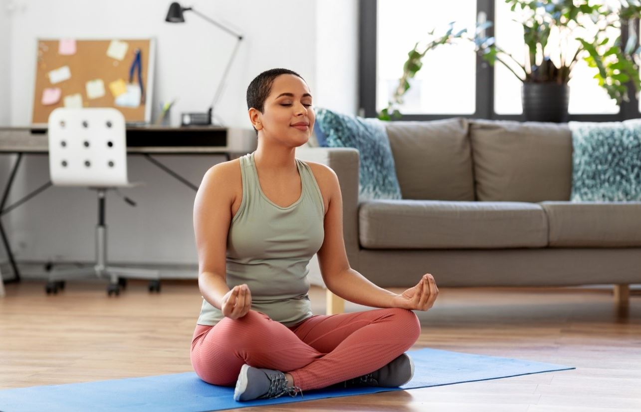 girl doing yoga