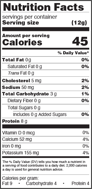 My Chai ingredient Label