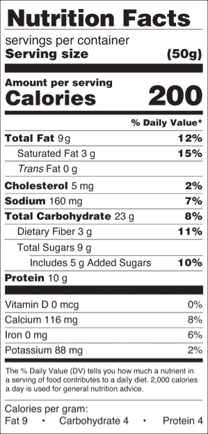 Fast Asleep High Protein Cookies Ingredients Panel