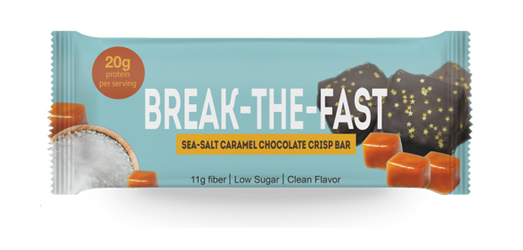 Break-the-Fast Sea Salt Caramel Chocolate Crisp Bar