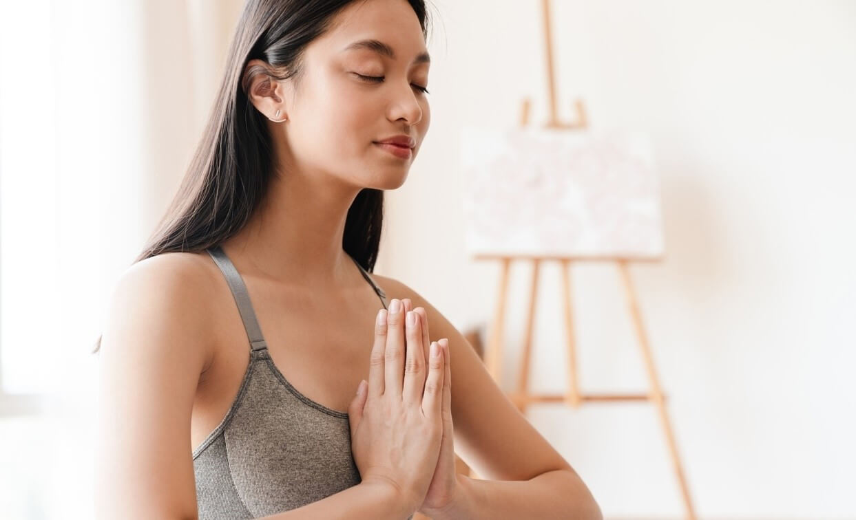 woman doing yoga pose