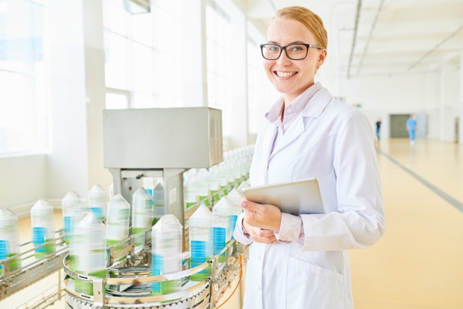 woman in lab coat