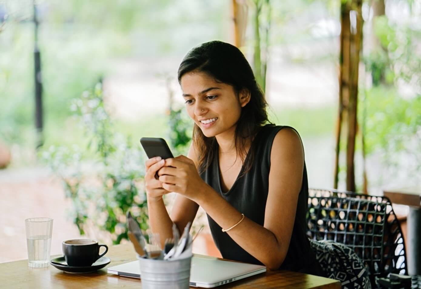 girl on her phone