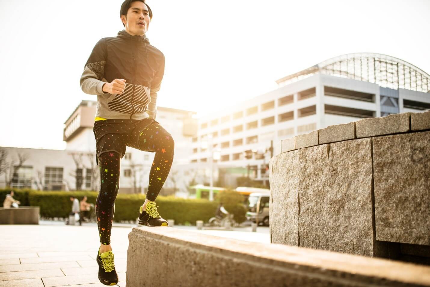 man working out outside