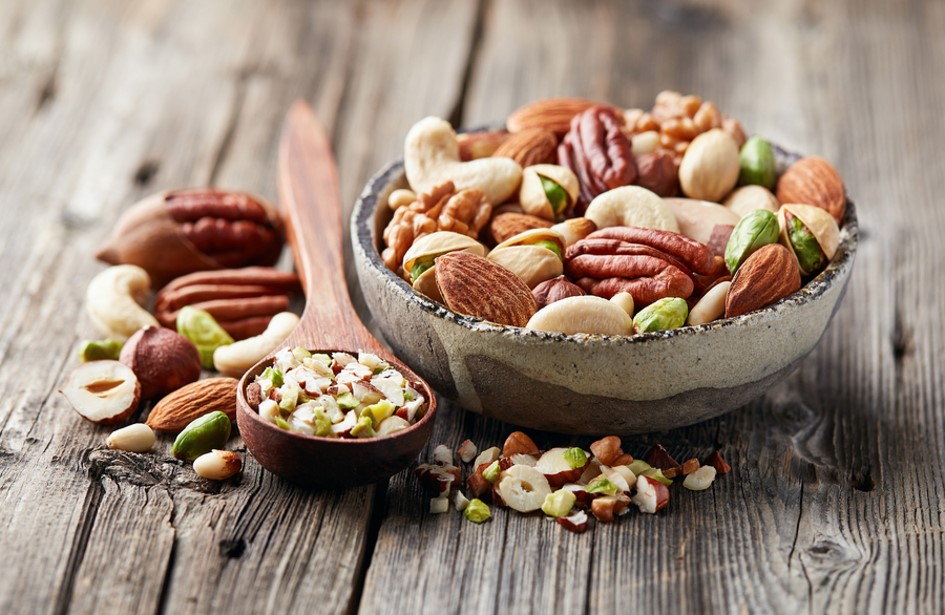 nuts and seeds in a bowl