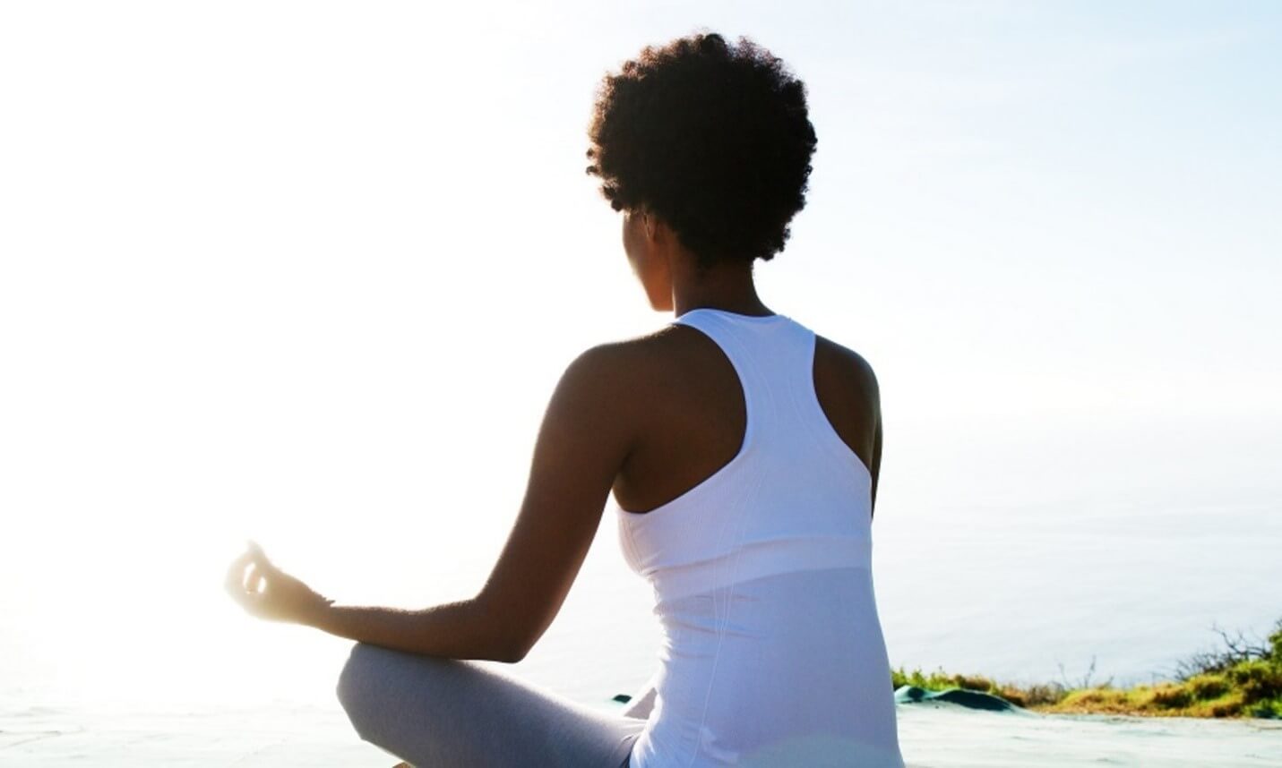 woman meditating