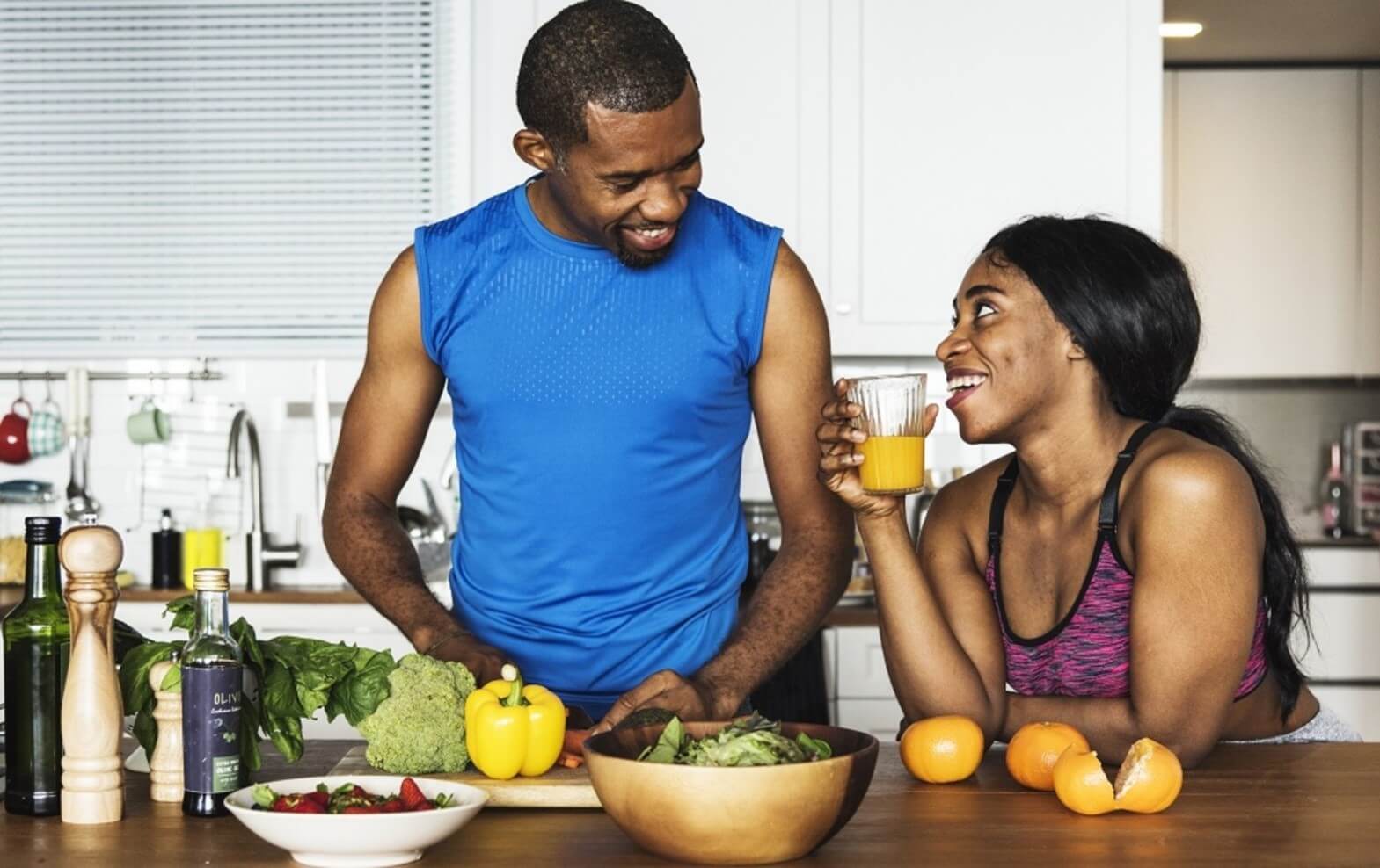 couple cooking