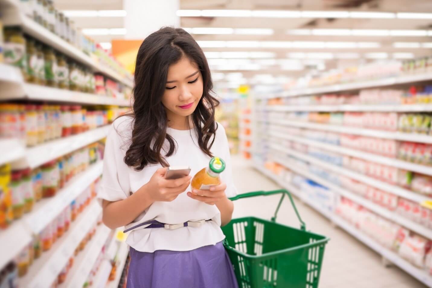 woman in grocery store