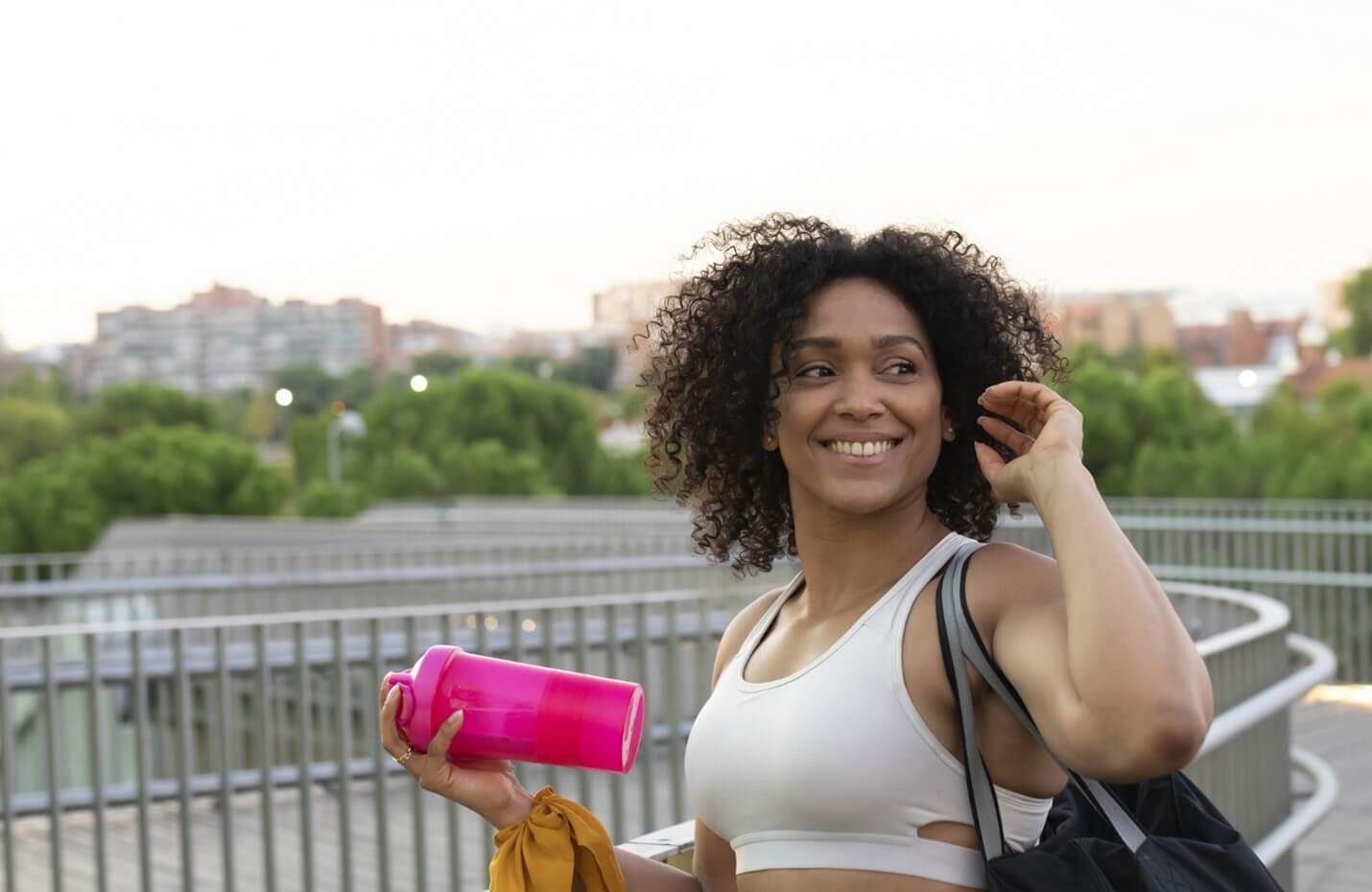 woman with a shake