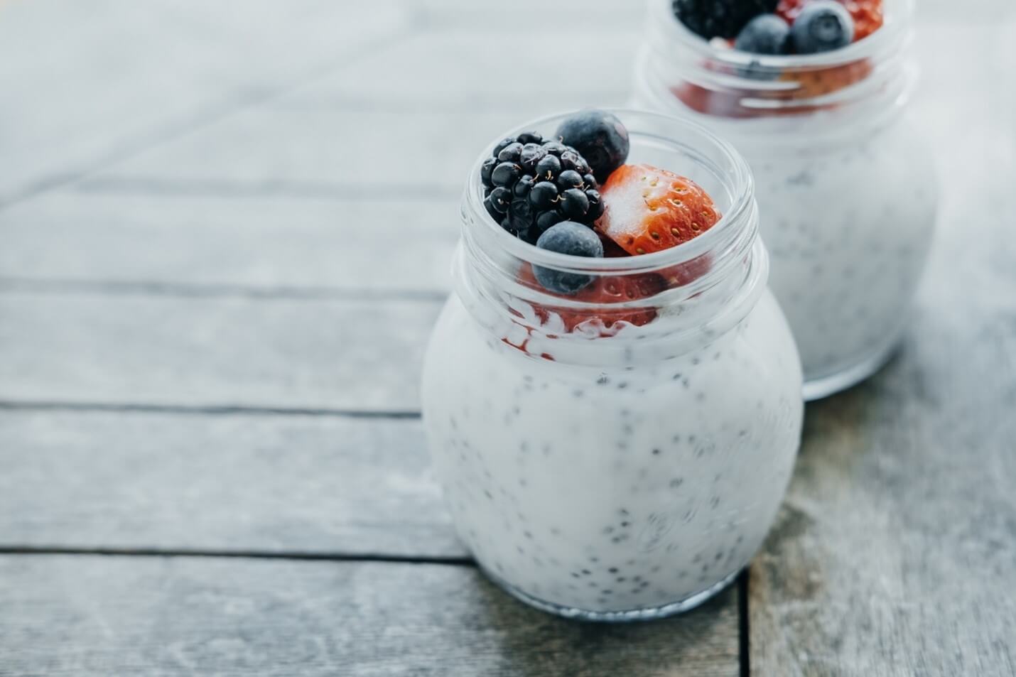 berries and yogurt