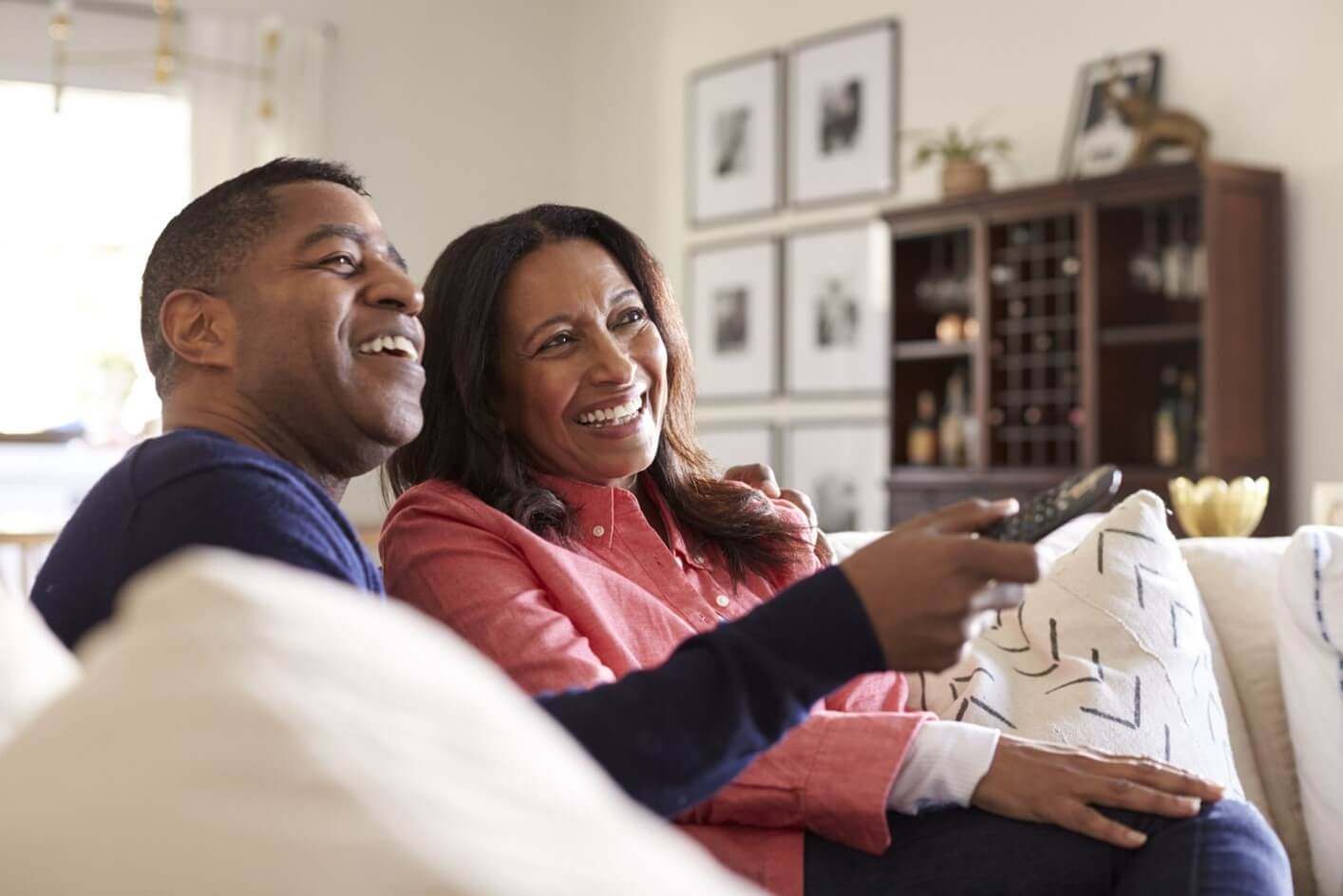 couple watching tv