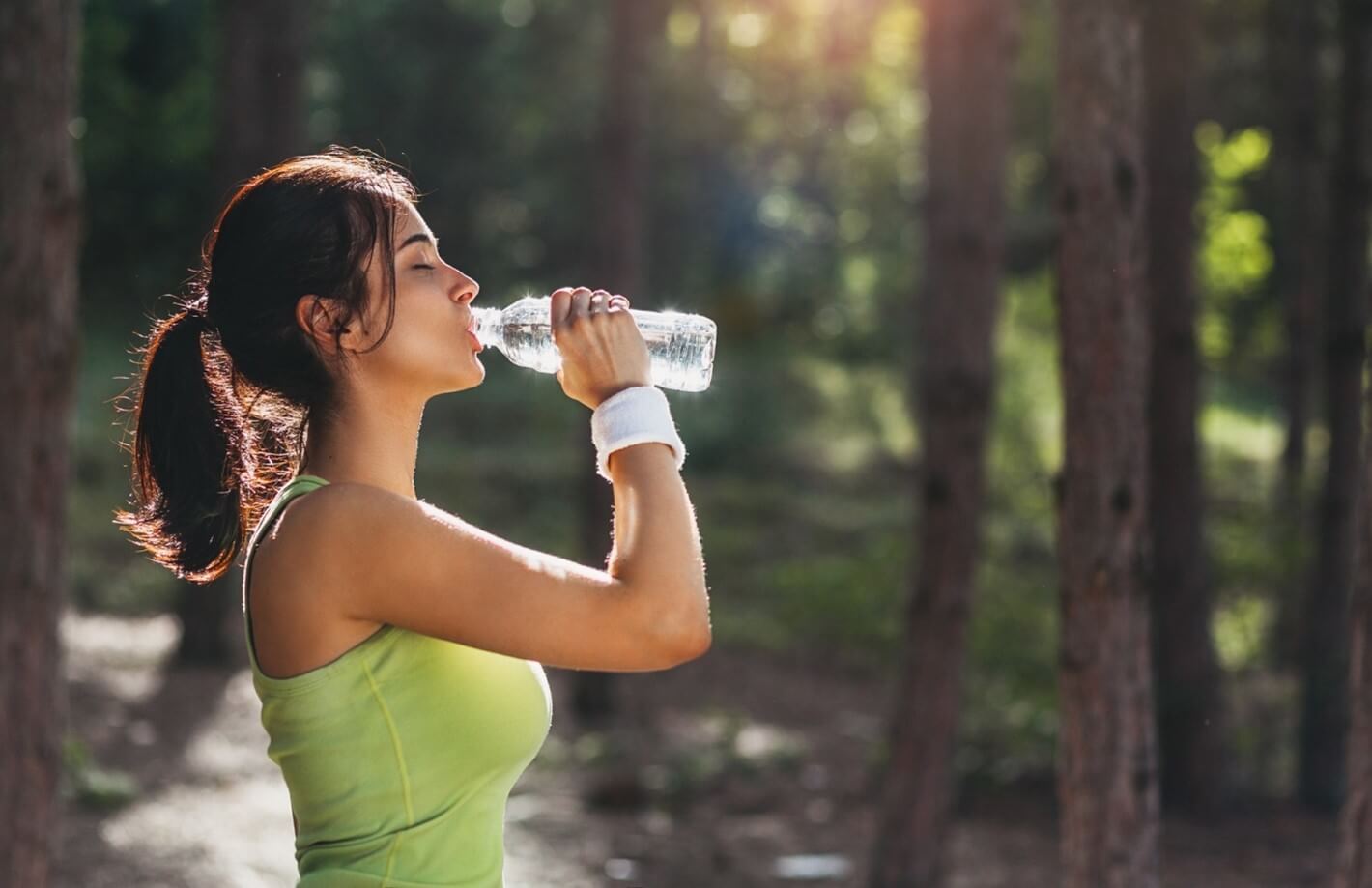 girl drinking water