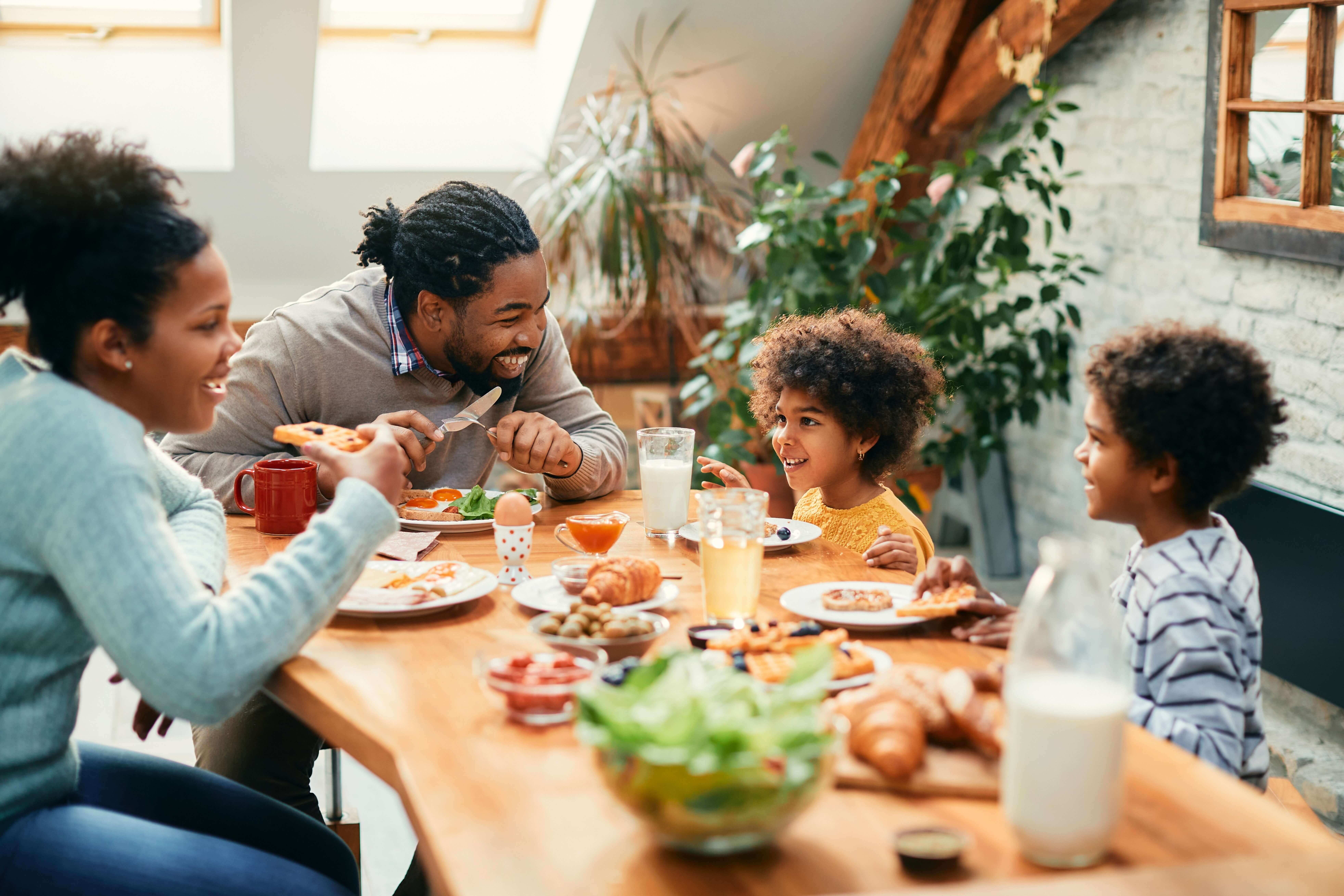eating with family