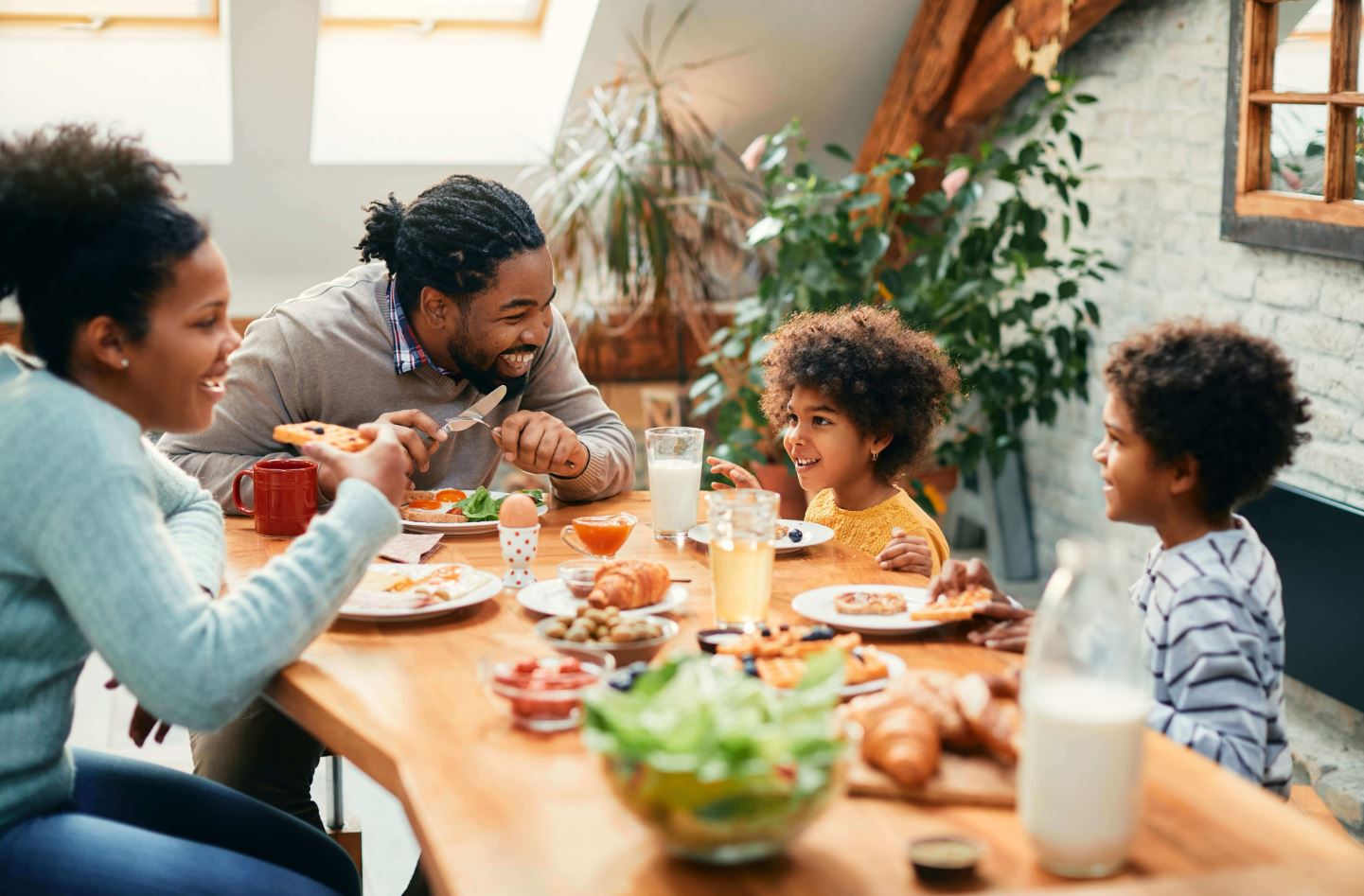 eating with family