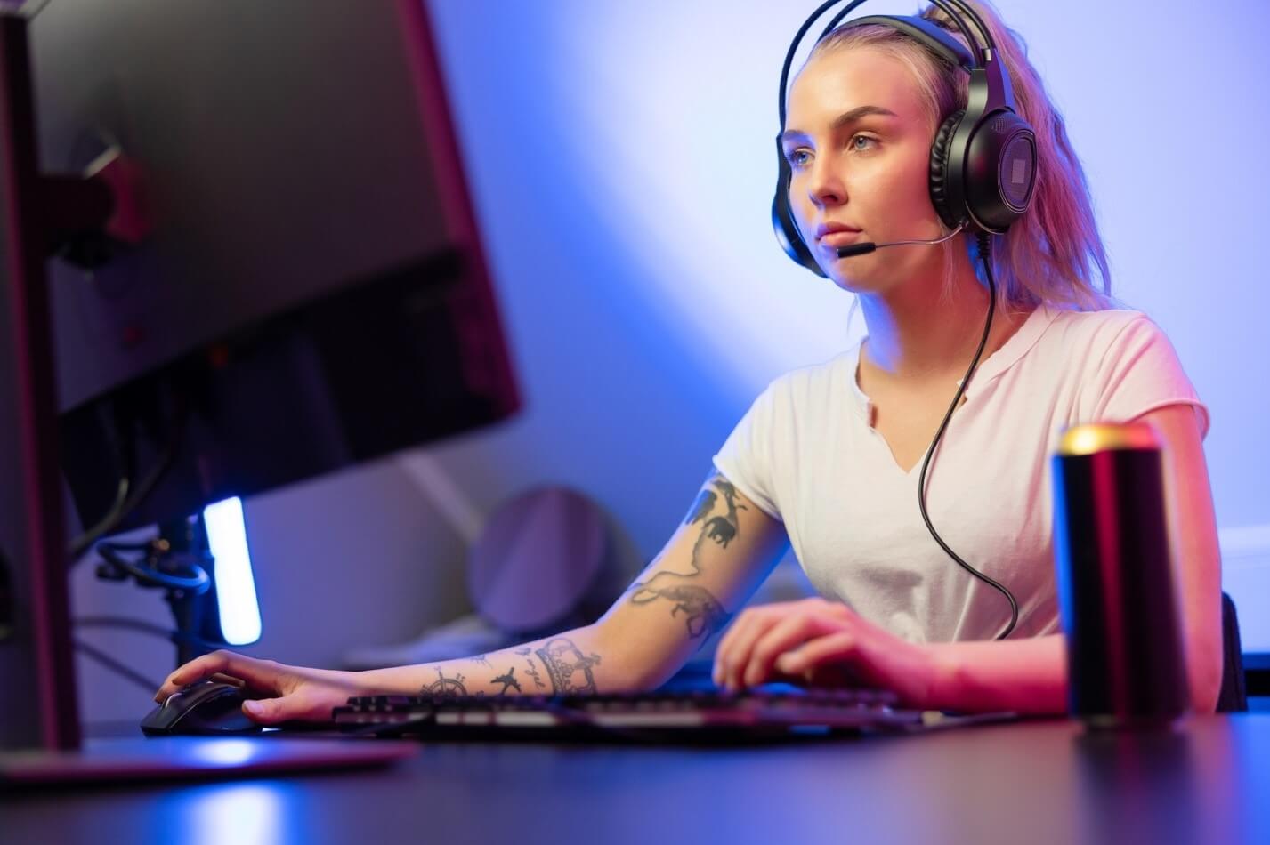 woman gaming