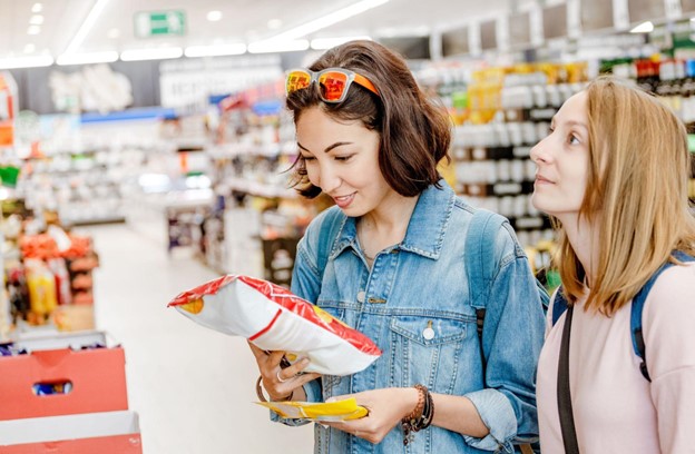 woman looking in store