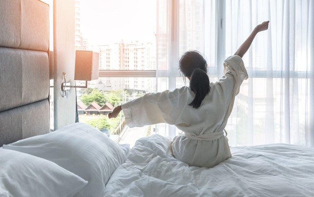 woman in bed