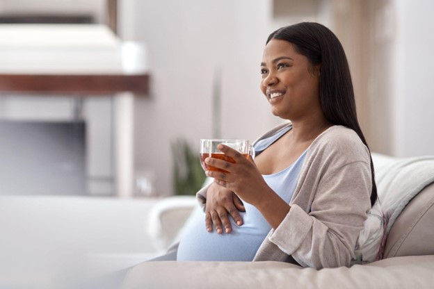 woman drinking tea