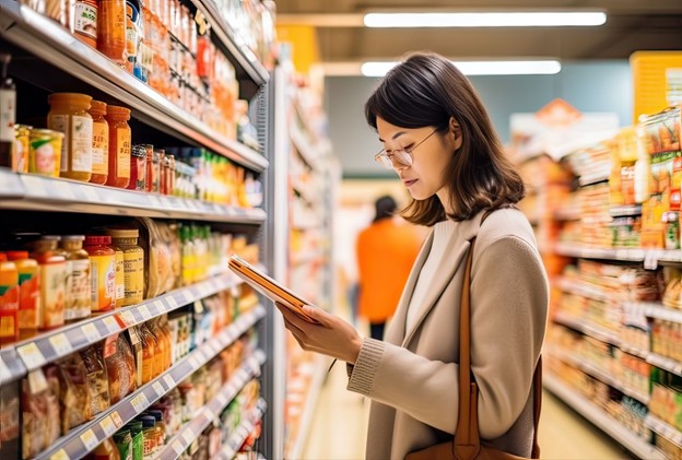 woman grocery shopping