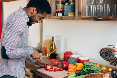 man cooking