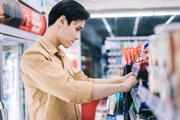 man shopping