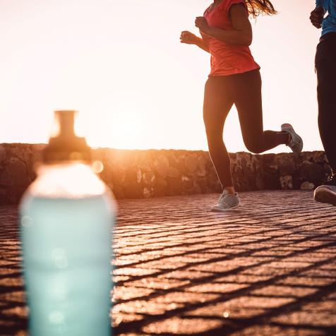 running with beverages