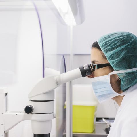 Woman in the laboratory