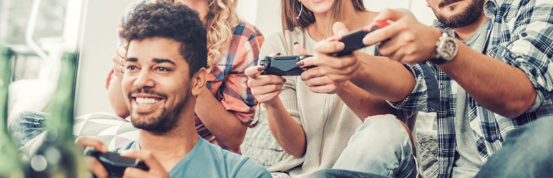 playing video games