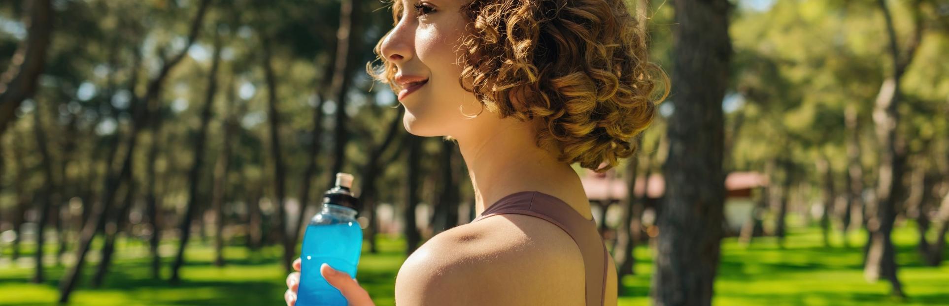 woman with beverage