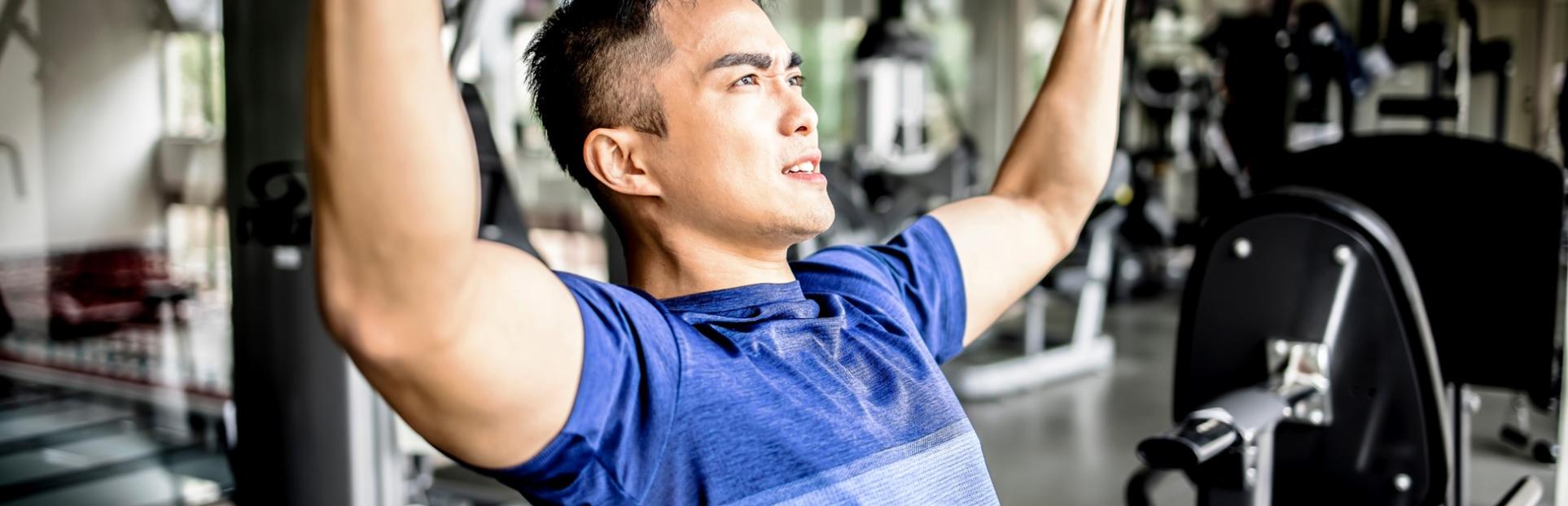 man working out at gym