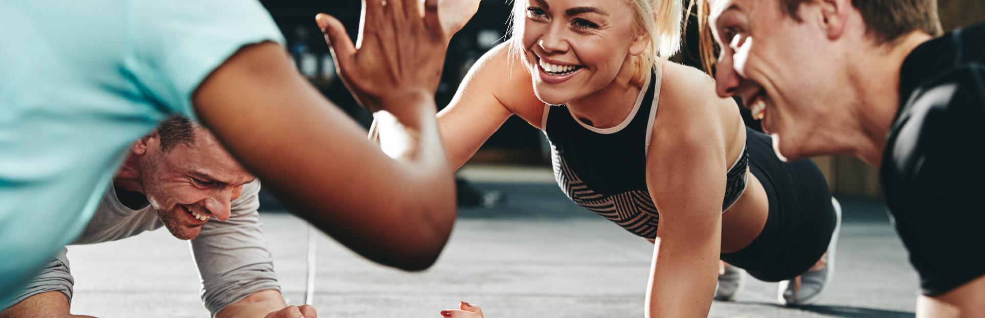 group exercising 