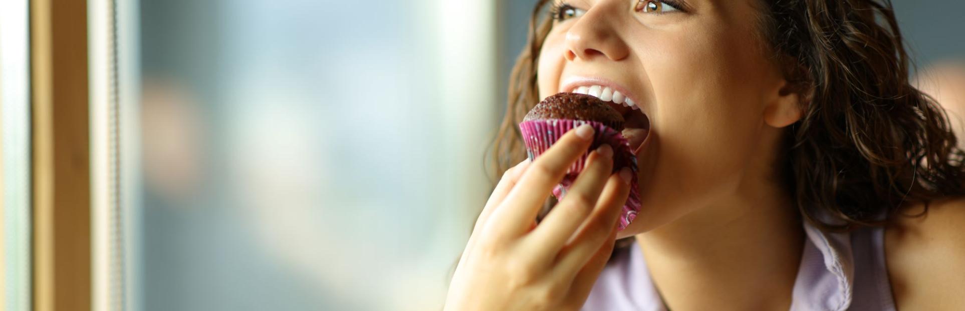 woman snacking