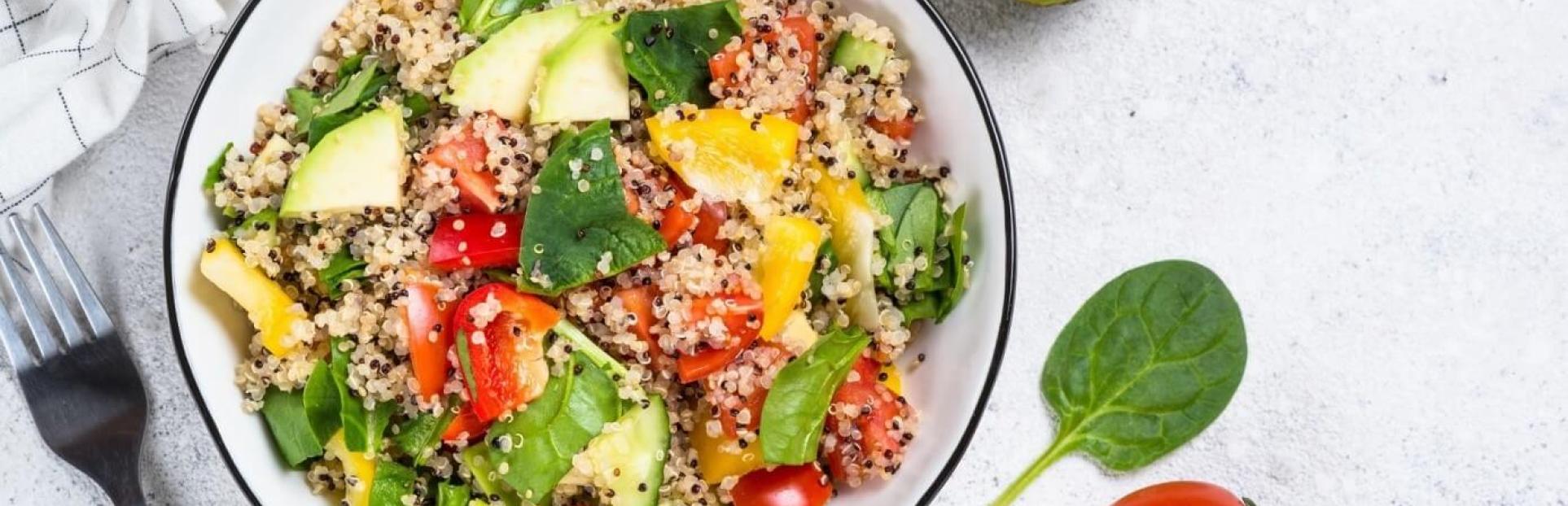 bowl of grains and veggies