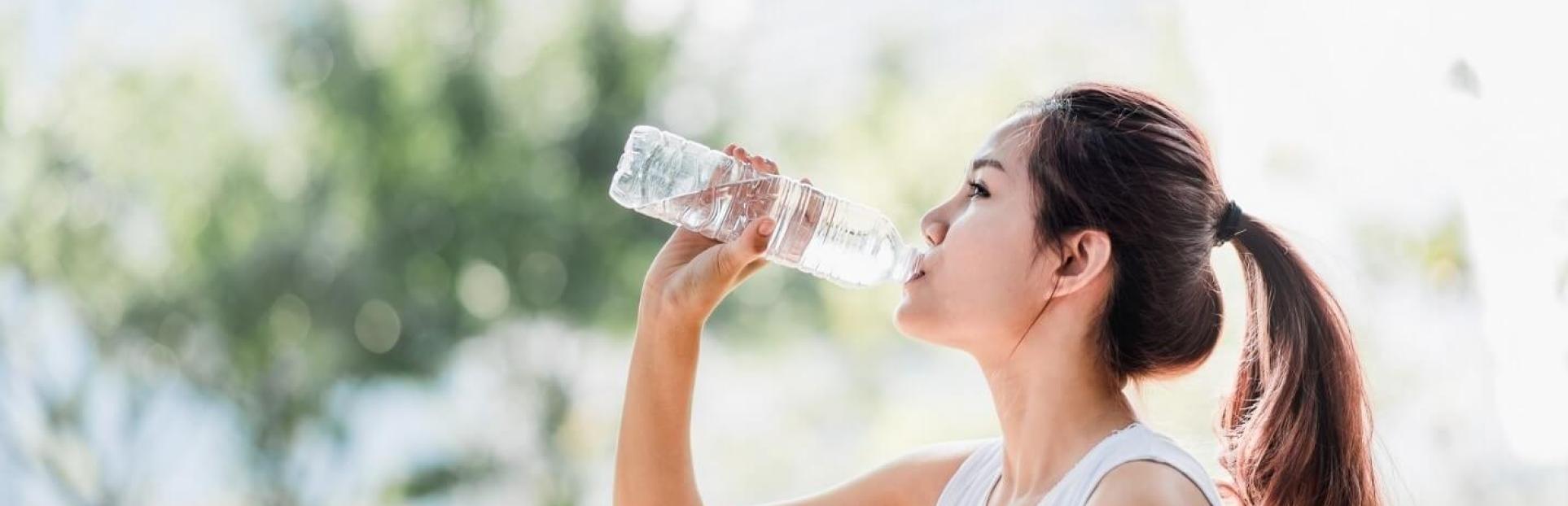 girl drinking water