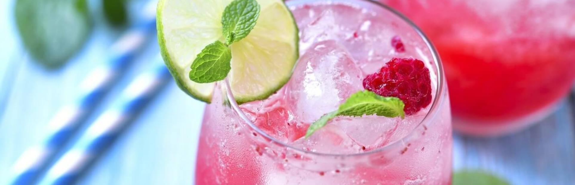 Raspberry and lime juice