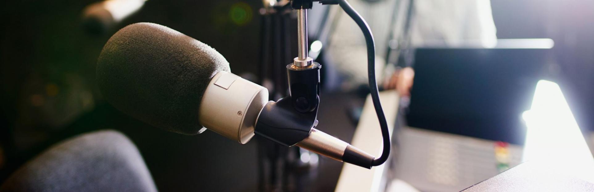 microphone for The Evolution & Future of Bars Podcast with Food Matters Live