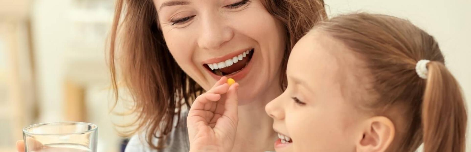 mom and child laughing