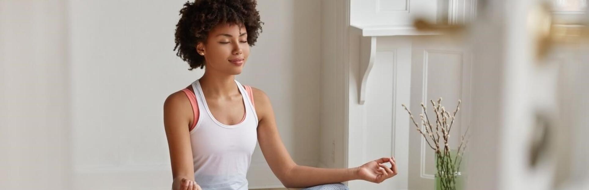 woman doing yoga