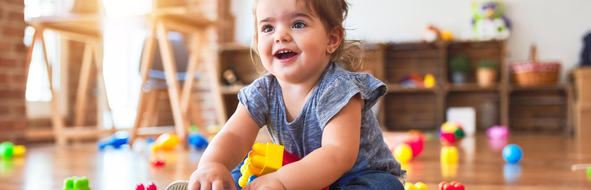 Child Playing with Blocks