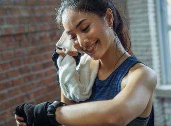 woman working out