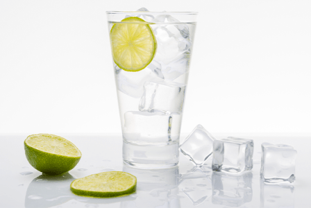 water and lime