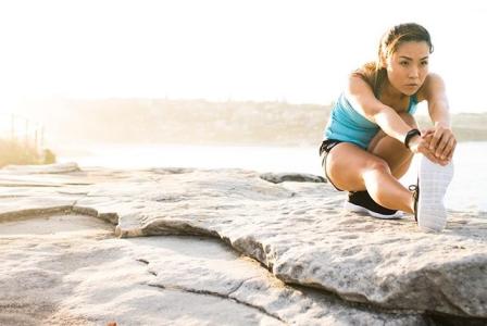 woman stretching