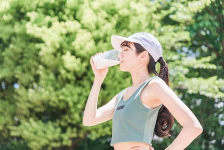 woman drinking milk