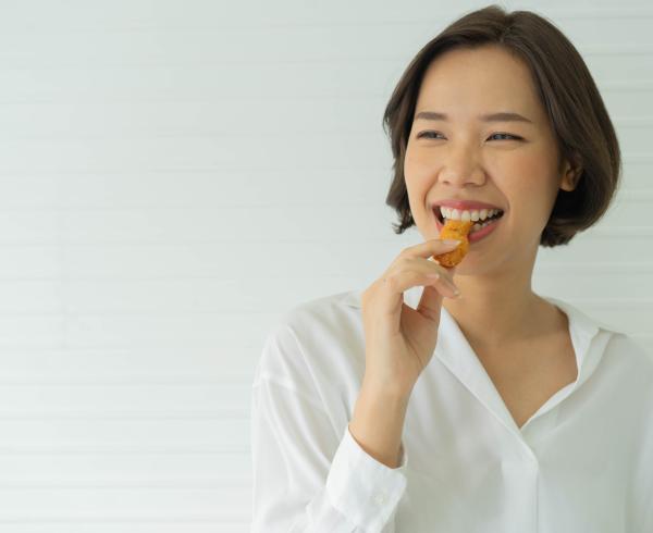 woman snacking