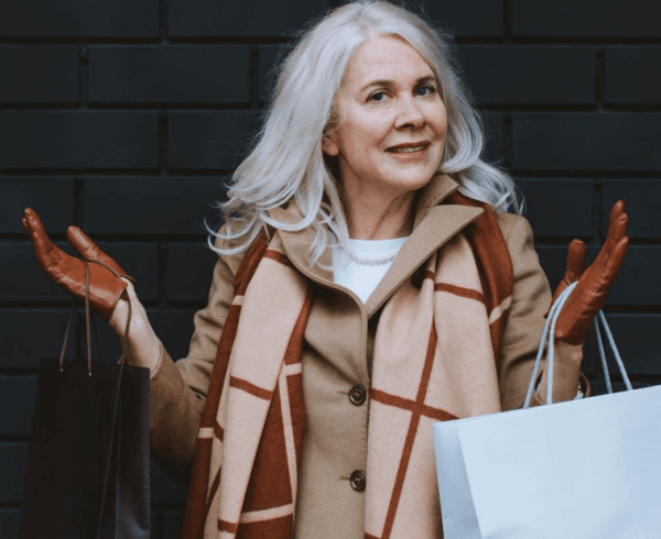 woman with shopping bags