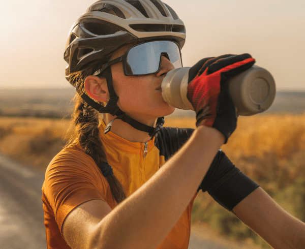 woman biking