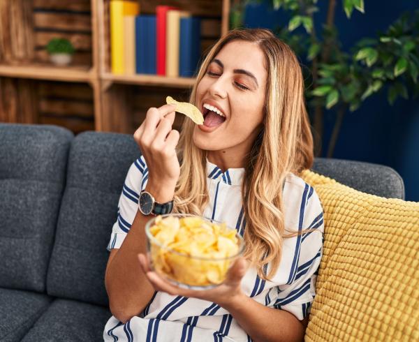 woman snacking