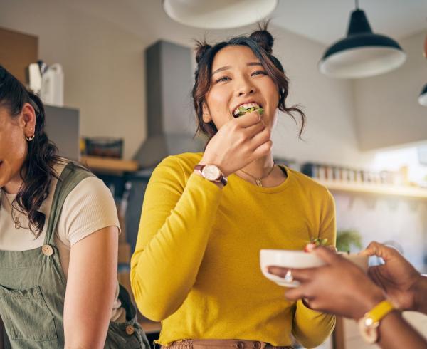 woman snacking